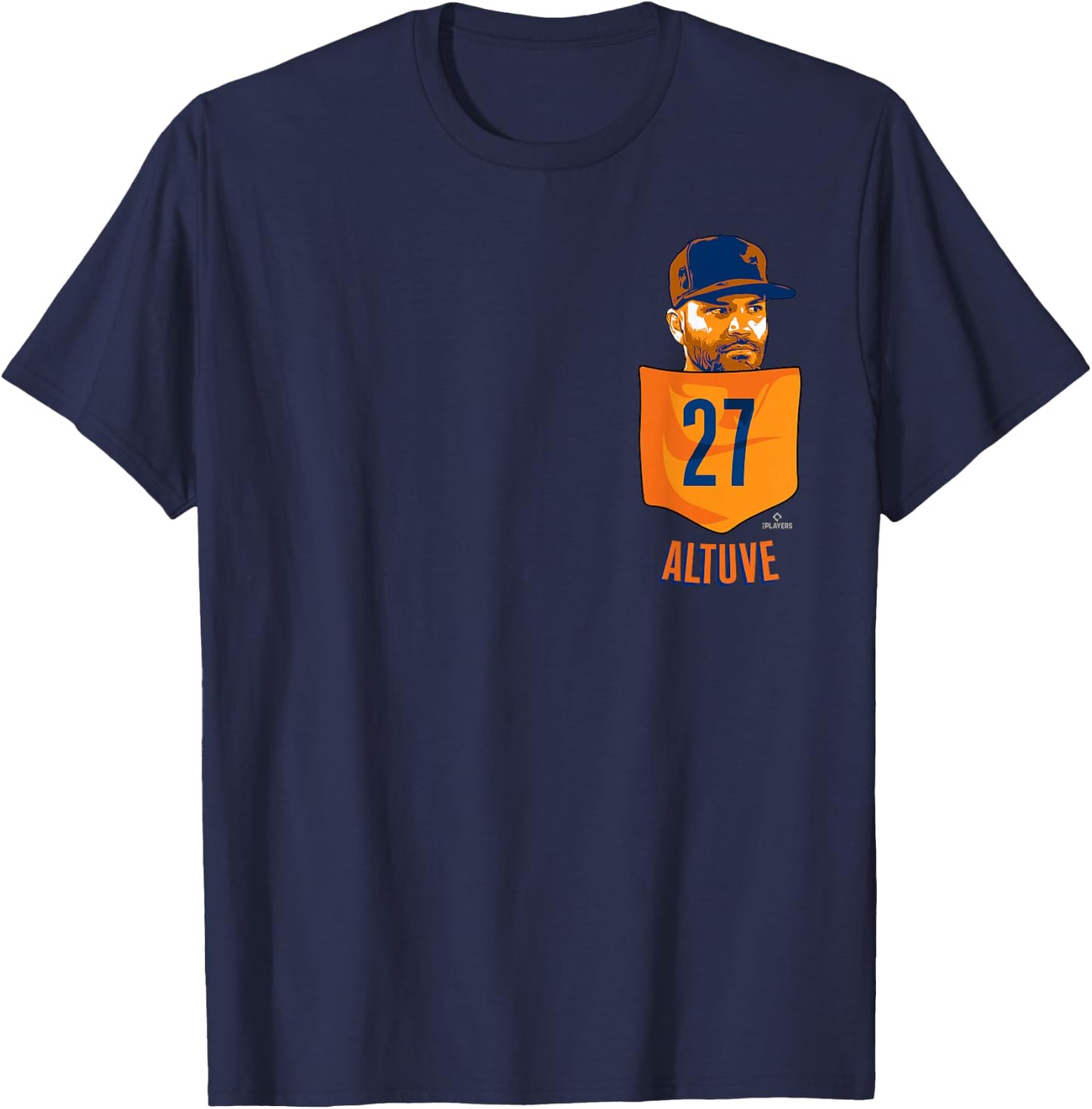 Jose Altuve Houston Baseball Pocket MLBPA T-Shirt - T-Shirt | Navy