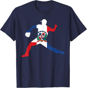 Dominican Flag - Dominican Republic Baseball T-Shirt - T-Shirt | Navy