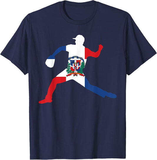 Dominican Flag - Dominican Republic Baseball T-Shirt - T-Shirt | Navy