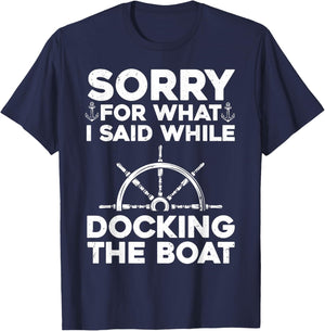Funny Boating Women Docking The Boat Captain Boater T-Shirt - T-Shirt | Navy