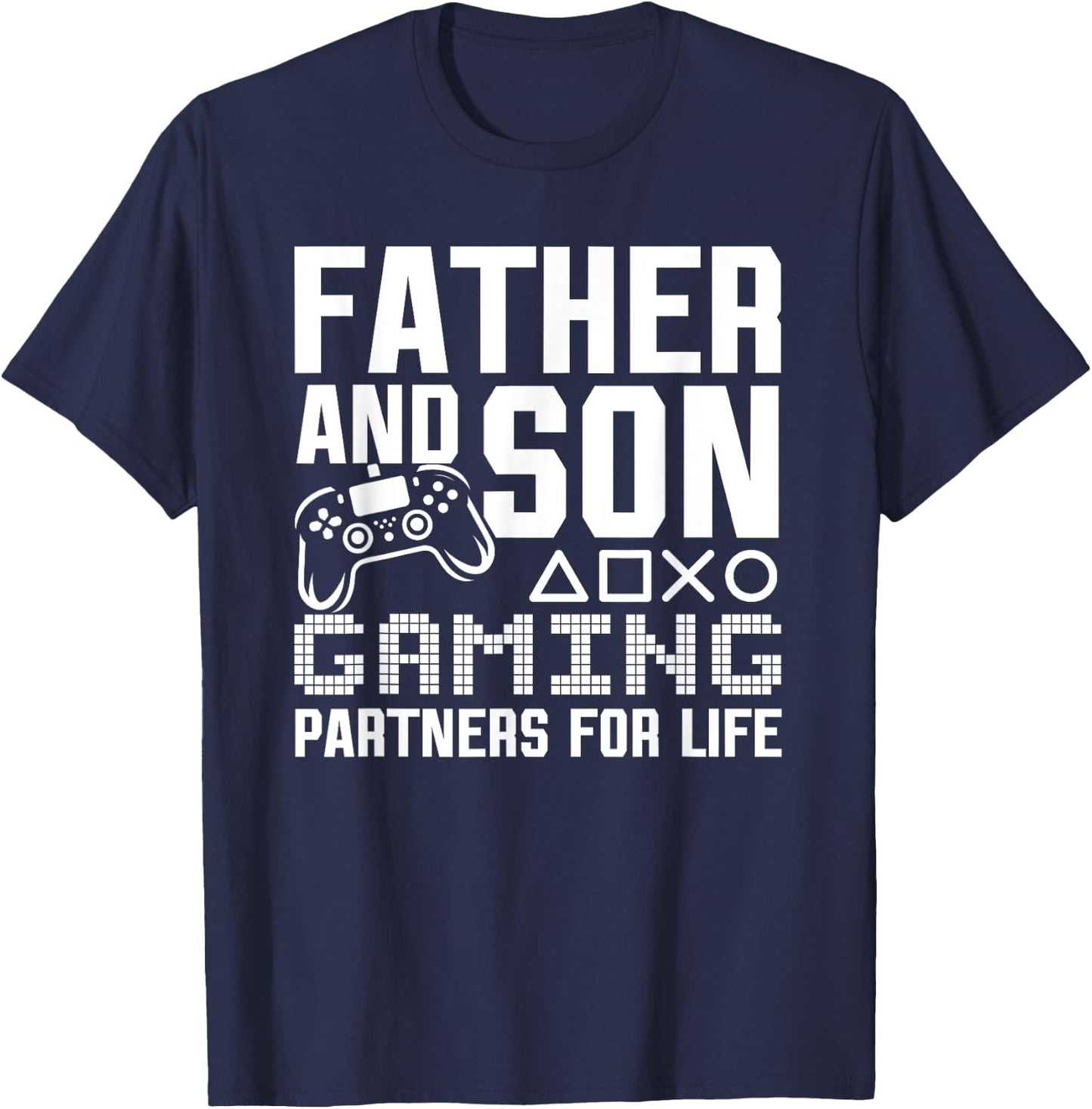 Father And Son Gaming Partners For Life Funny Gamer Matching T-Shirt - T-Shirt | Navy