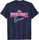 Pickleball Queen Pink White With Gold Crown T-Shirt - T-Shirt | Navy