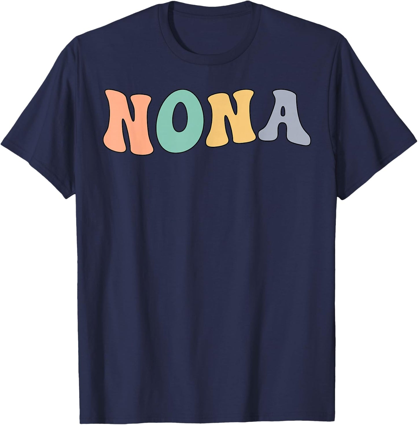 Groovy Nona Grandmother Nona Grandma T-Shirt - T-Shirt | Navy