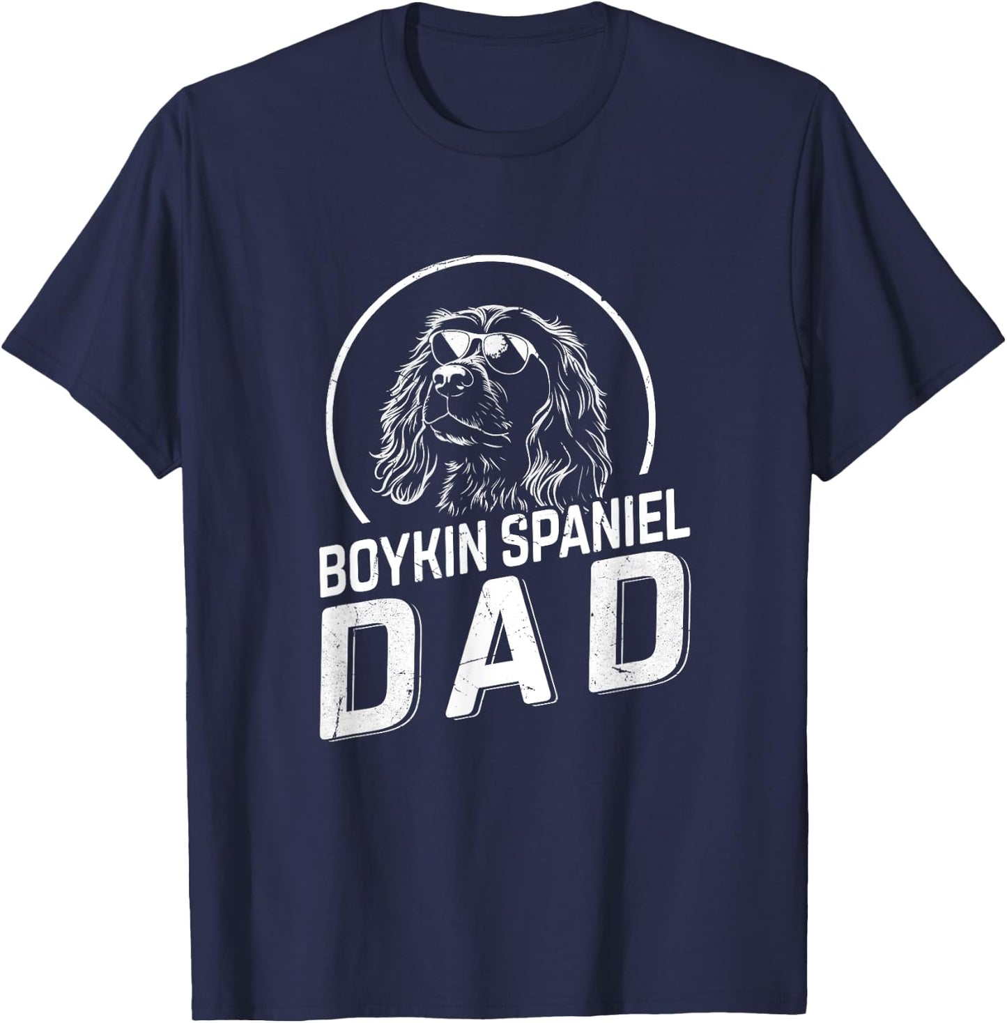 Boykin Spaniel Dad Dog Owner Gifts Men Dog Dad Father's Day T-Shirt - T-Shirt | Navy
