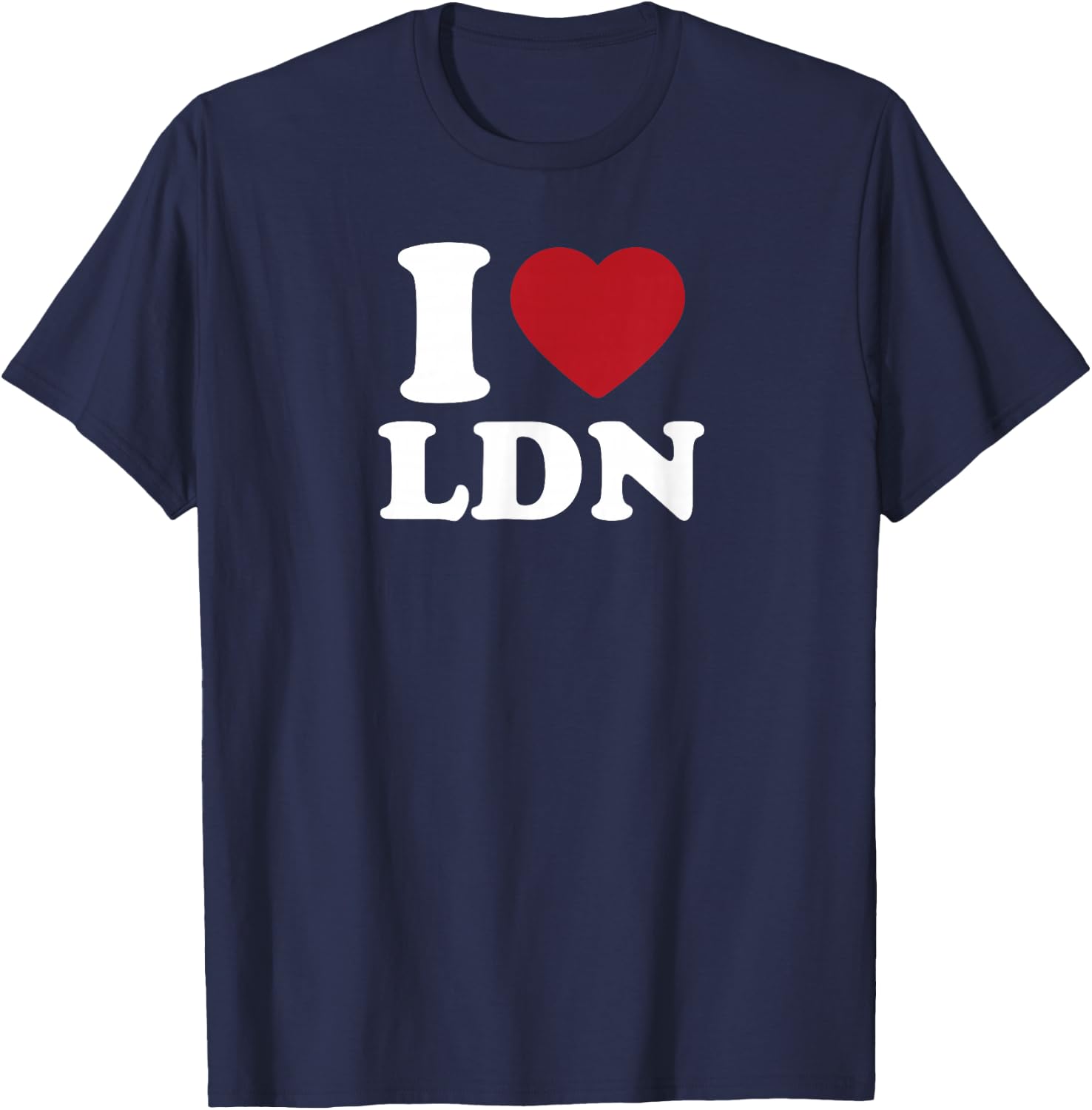 I Love LDN, I Heart LDN T-Shirt - T-Shirt | Navy