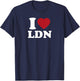 I Love LDN, I Heart LDN T-Shirt - T-Shirt | Navy
