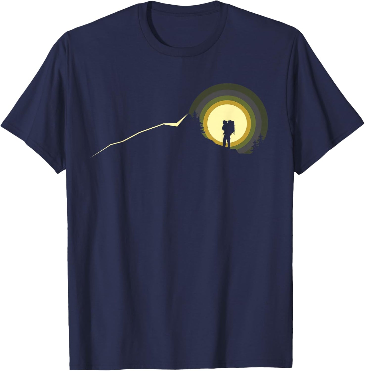 Hiking Apparel - Outdoor Camping Backpacking Hiking T-Shirt - T-Shirt | Navy