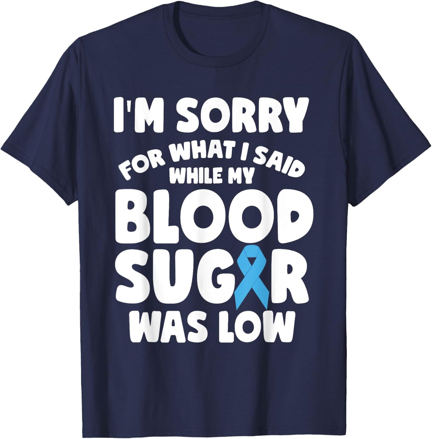 Funny T1D Blood diabetes type 1 Diabetic warrior T-Shirt - T-Shirt | Navy