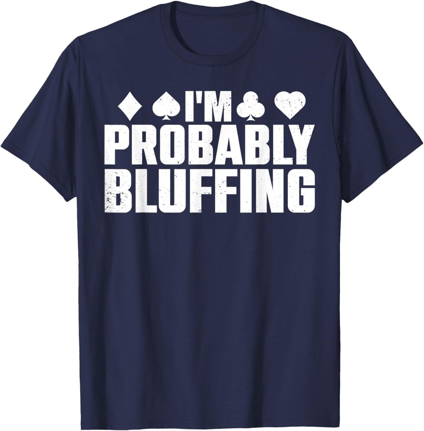 Funny Poker Lover Art Women Casino Play Card Gambler T-Shirt - T-Shirt | Navy