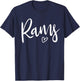 Rams Women's High School Sports Team T-Shirt - T-Shirt | Navy