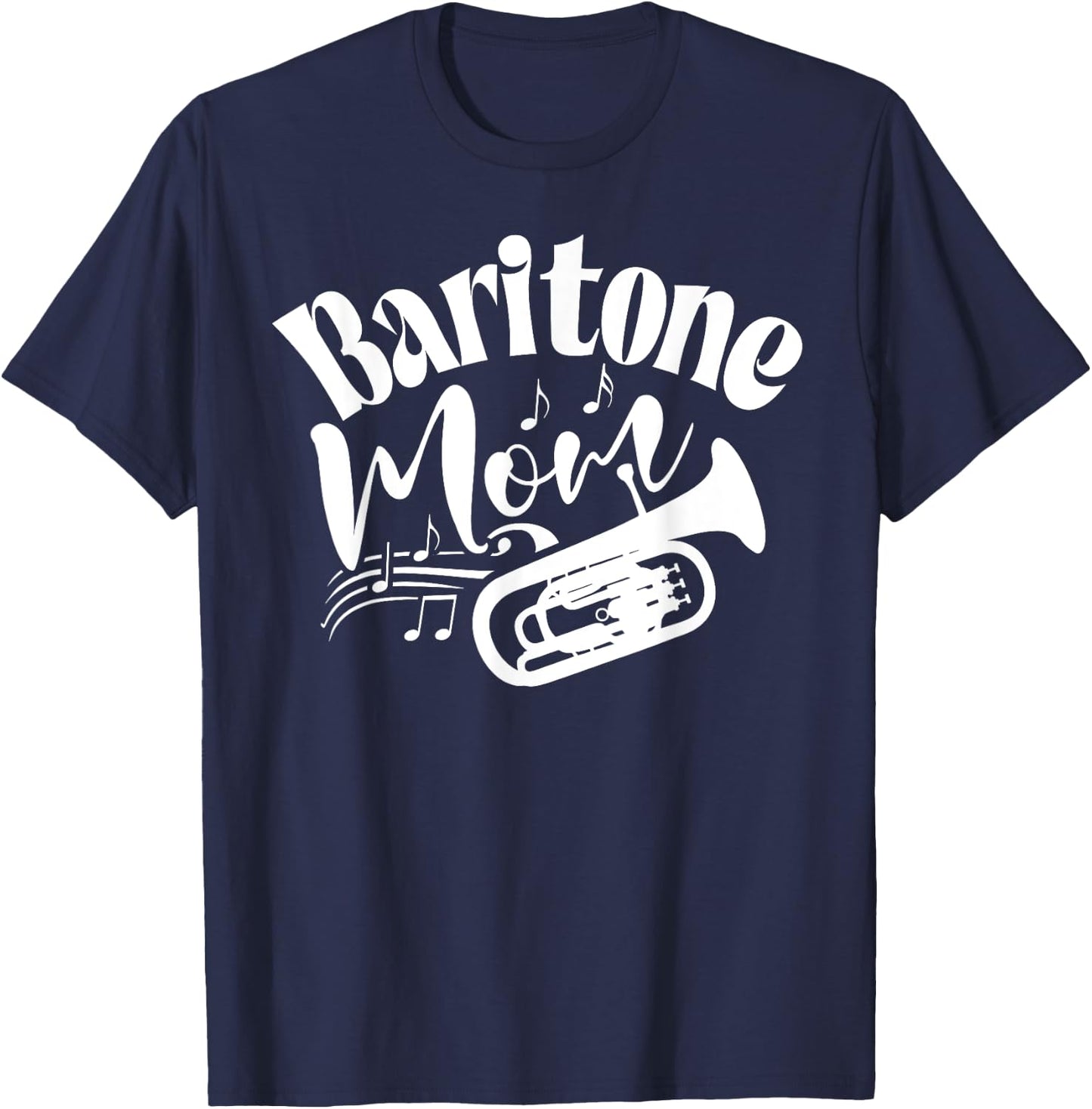 Baritone Mom Marching Band Mother Mama Player T-Shirt - T-Shirt | Navy