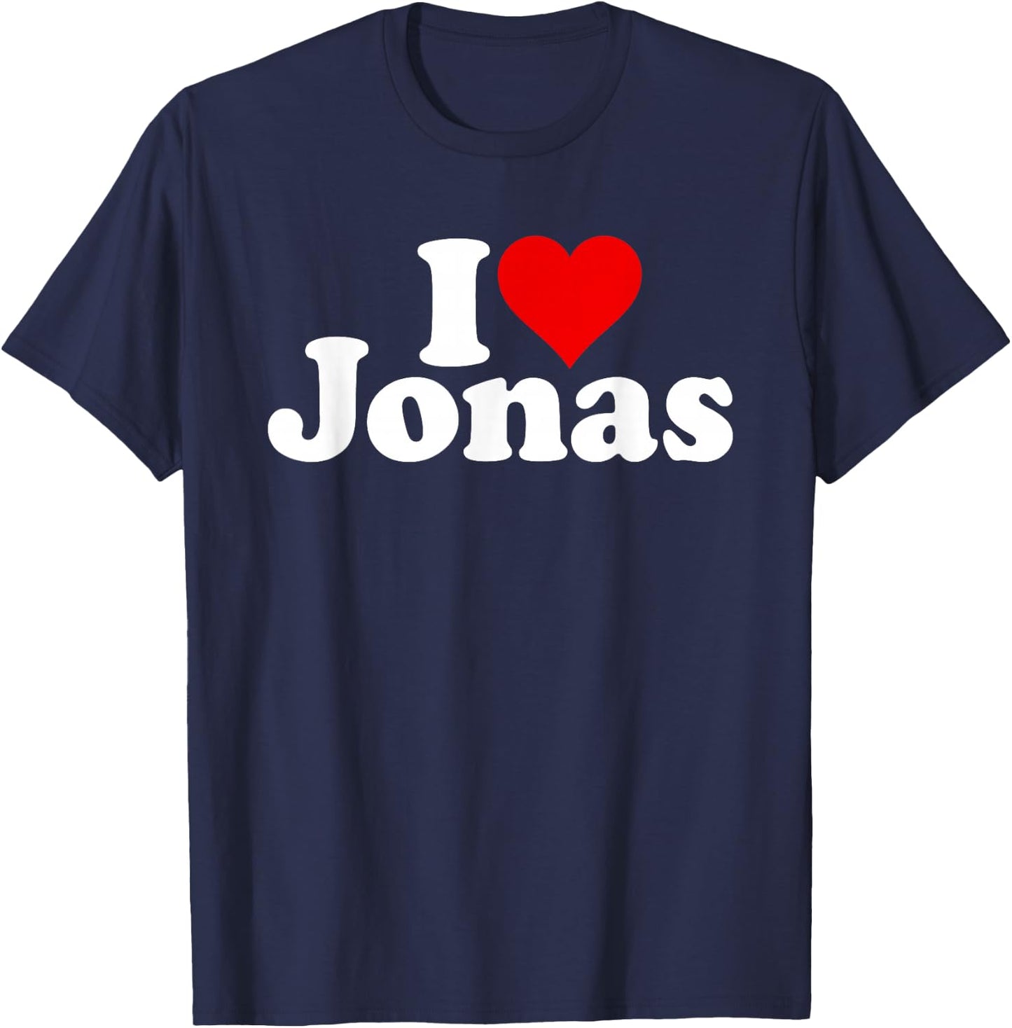 I Love Heart Jonas T-Shirt - T-Shirt | Navy
