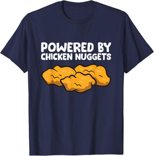 Powered By Chicken Nuggets T-Shirt - T-Shirt | Navy