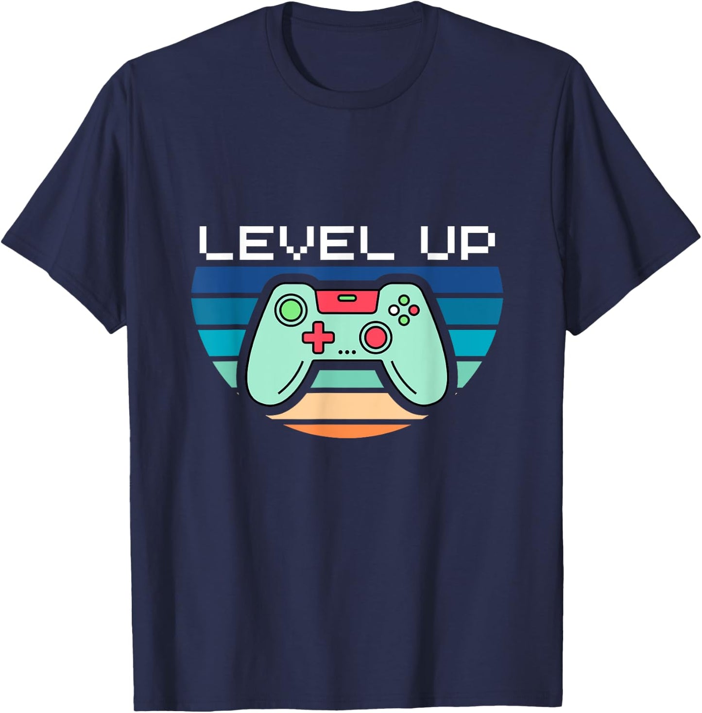 Level Up Video Game Controller T-Shirt - T-Shirt | Navy