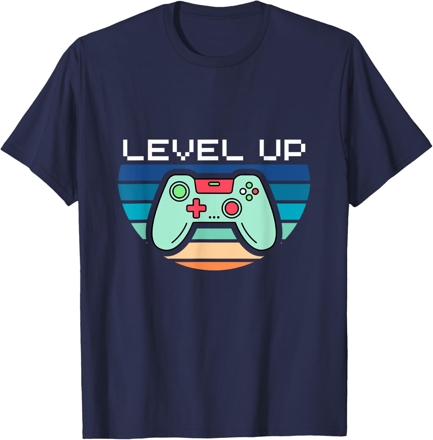 Level Up Video Game Controller T-Shirt - T-Shirt | Navy