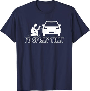 I'D Spray That Auto Car Painter T-Shirt - T-Shirt | Navy