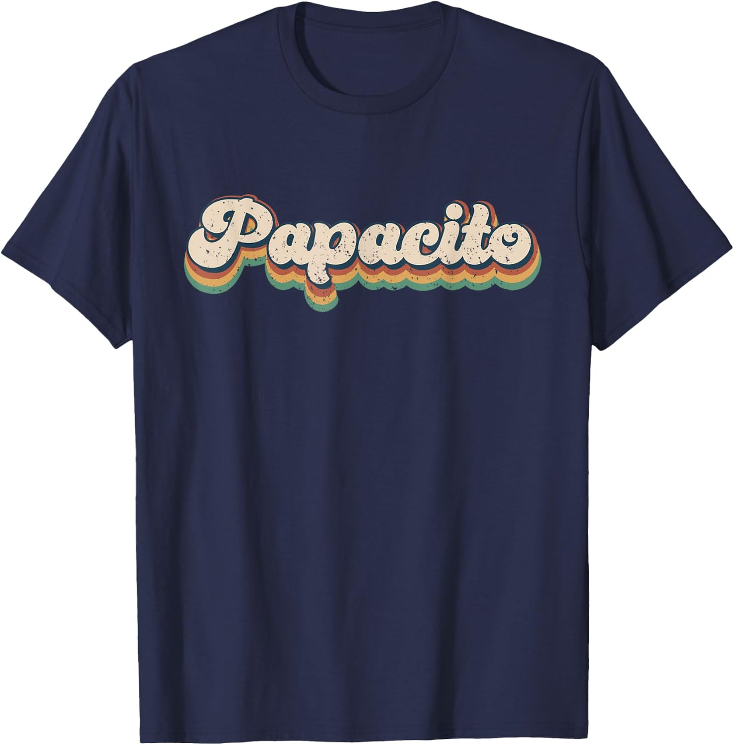 Papacito Retro Top Cute Vintage Dad T-Shirt - T-Shirt | Navy
