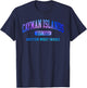 Retro Grand Cayman Islands Colorful Arch Text Souvenir Women T-Shirt - T-Shirt | Navy