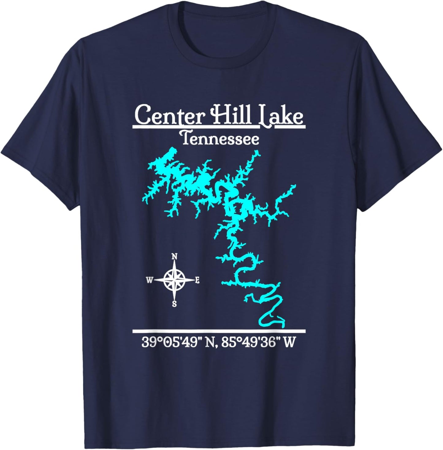 Center Hill Lake - Tennessee T-Shirt - T-Shirt | Navy