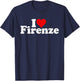 I Love Heart Firenze Florence Italy Italia T-Shirt - T-Shirt | Navy