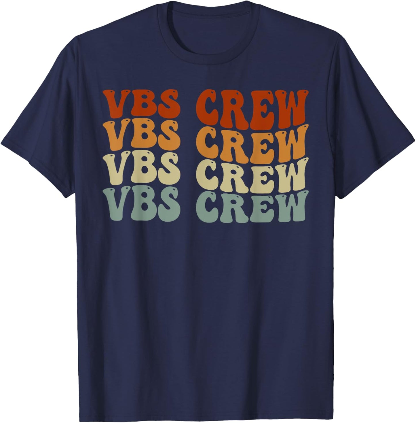 VBS Crew Vacation Bible VBS Teacher Vintage Christian School T-Shirt - T-Shirt | Navy