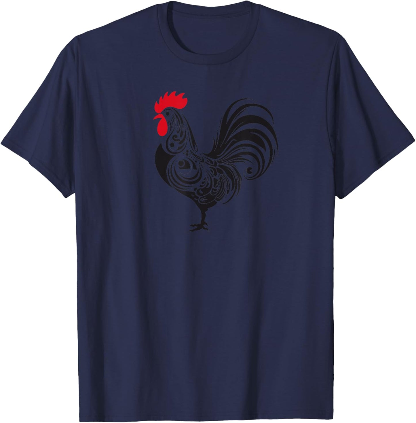 Rooster Country Farm Decor Chicken Gallo Gifts Rooster T-Shirt - T-Shirt | Navy