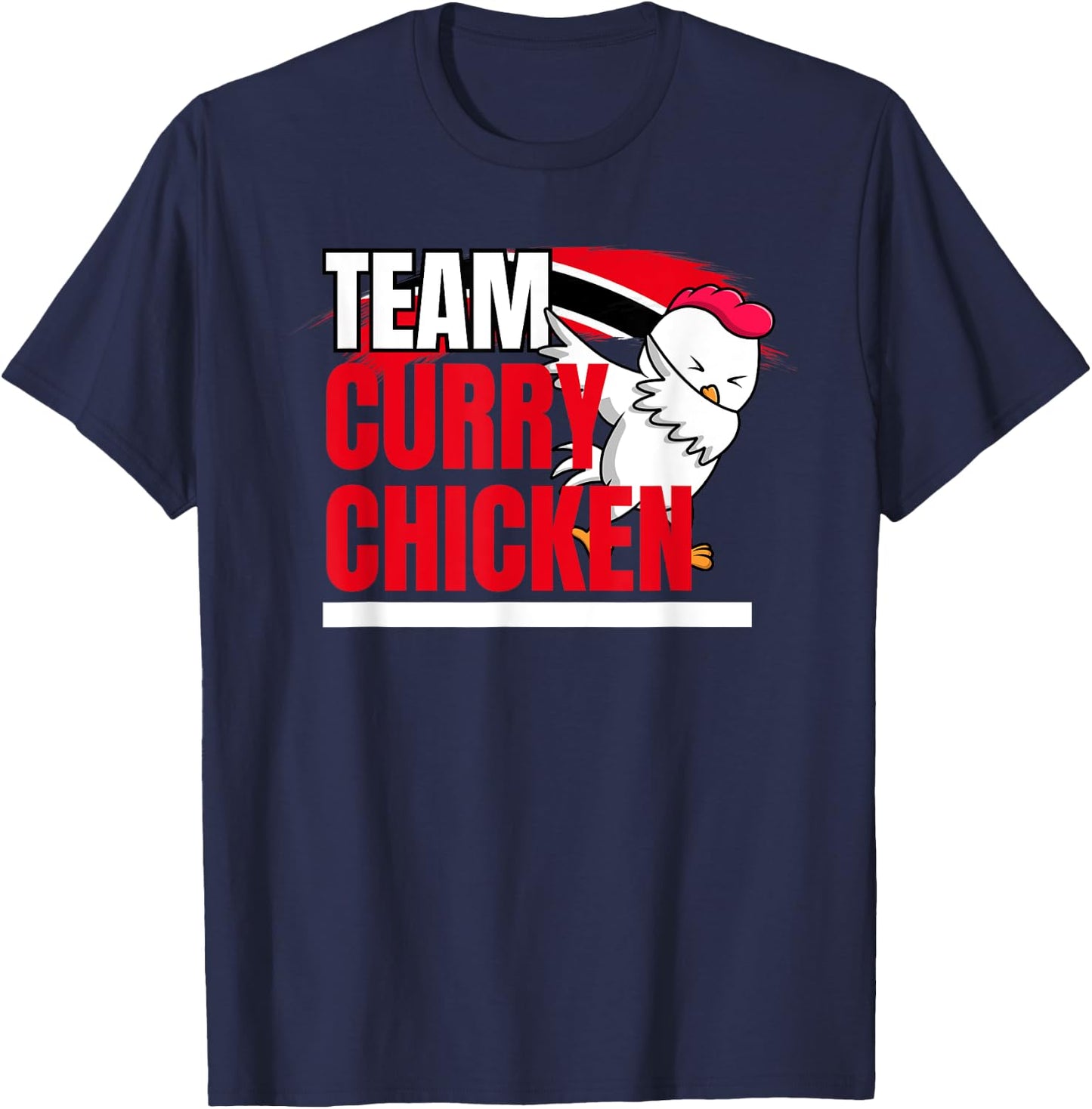 Team Curry Chicken - Trinidad and Guyana Patriotic Cricket T-Shirt - T-Shirt | Navy