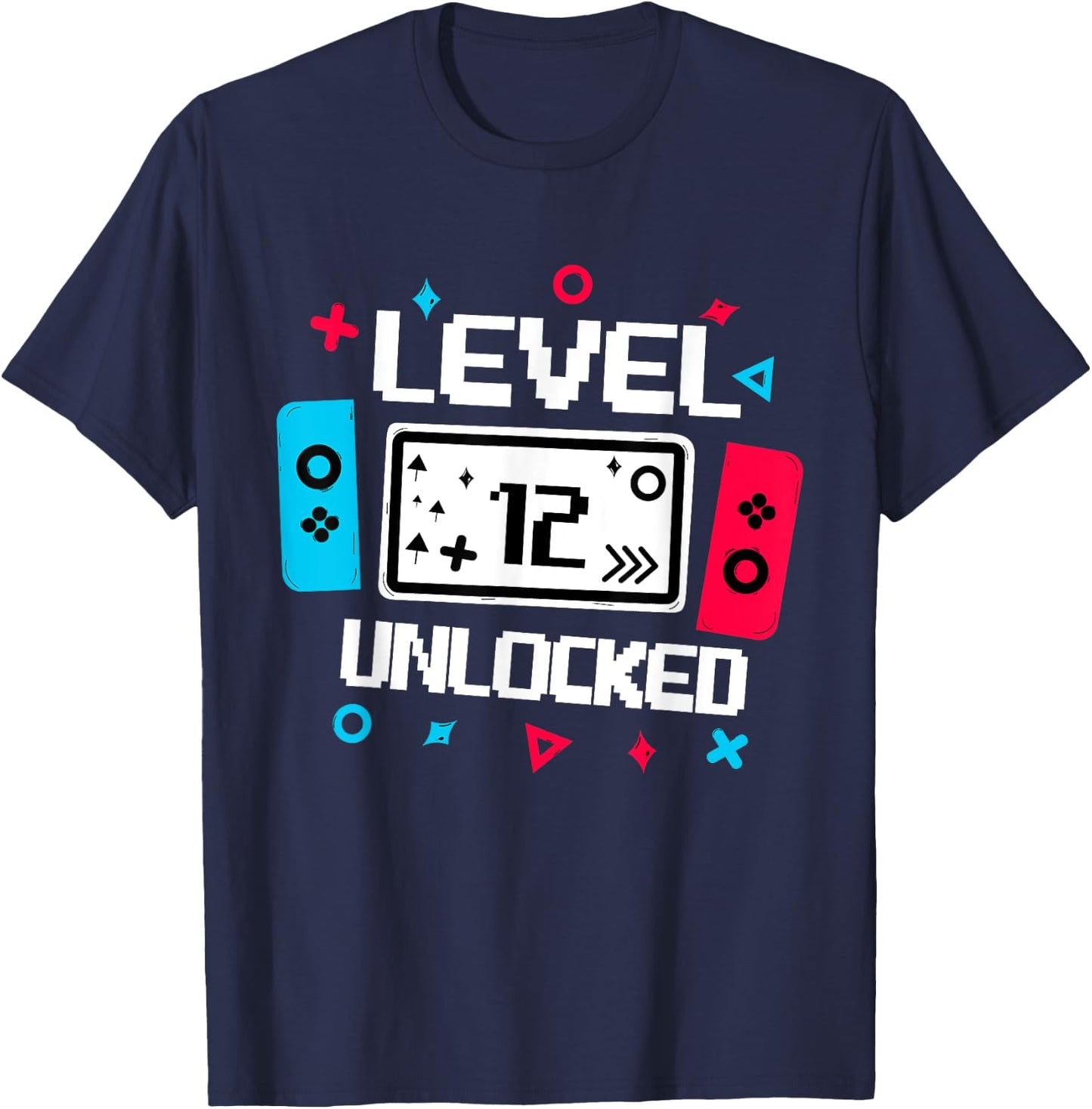 Level 12 unlocked Gamer 12th Birthday Gift Video Game lovers T-Shirt - T-Shirt | Navy