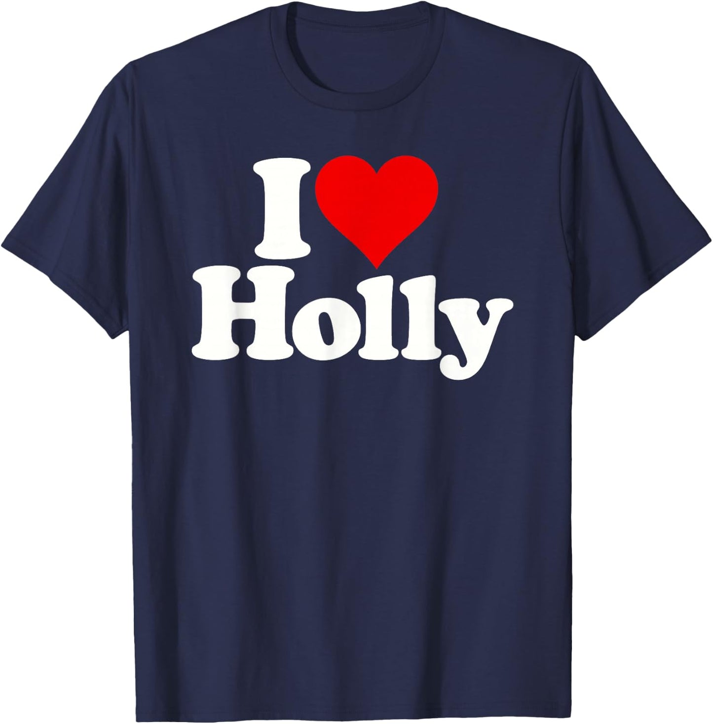 I Love Heart Holly T-Shirt - T-Shirt | Navy