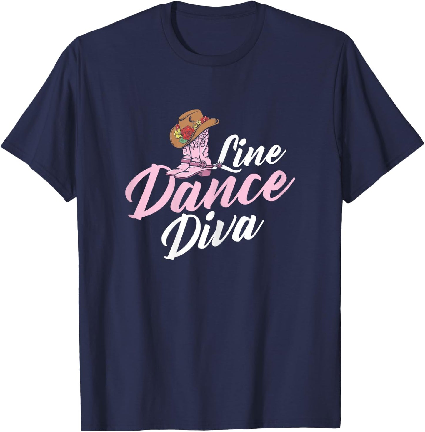 Line Dance Diva - Country Music Western Dancer Cowgirl T-Shirt - T-Shirt | Navy