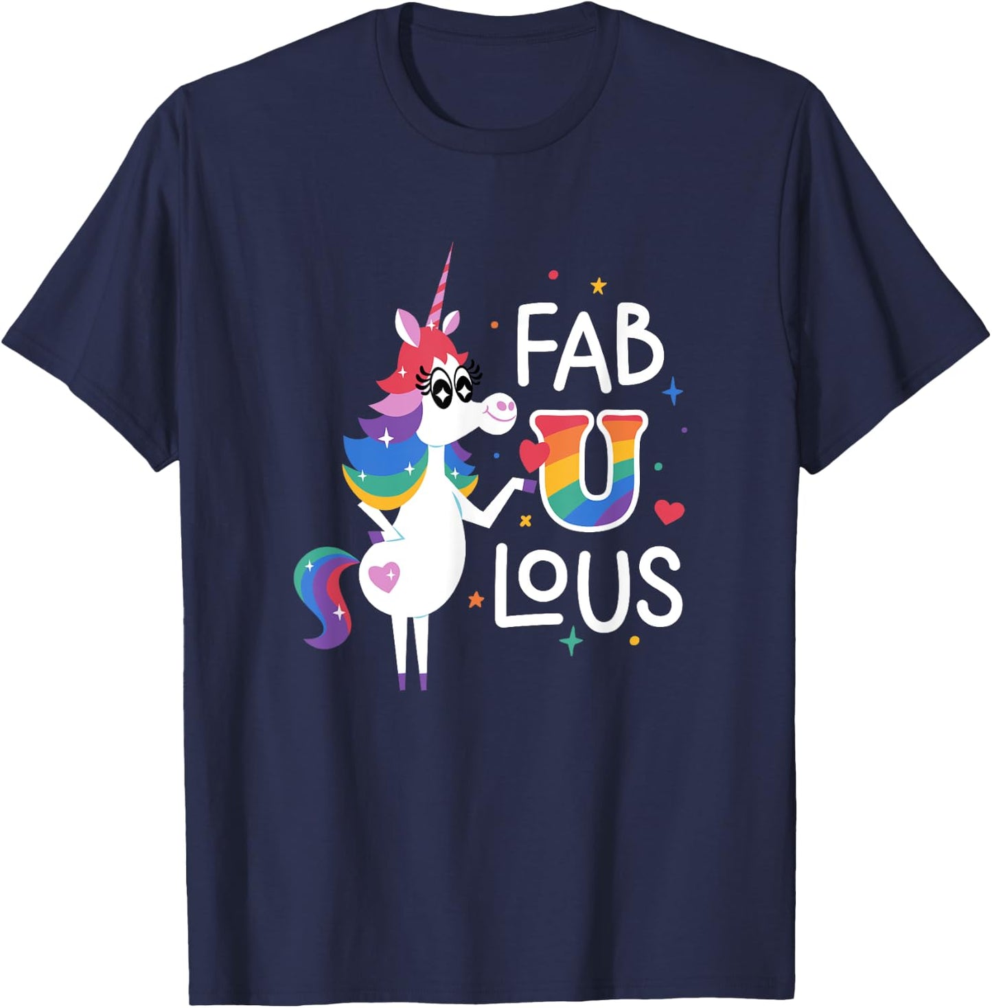 Disney Pixar Inside Out Rainbow Unicorn Fabulous T-Shirt - T-Shirt | Navy