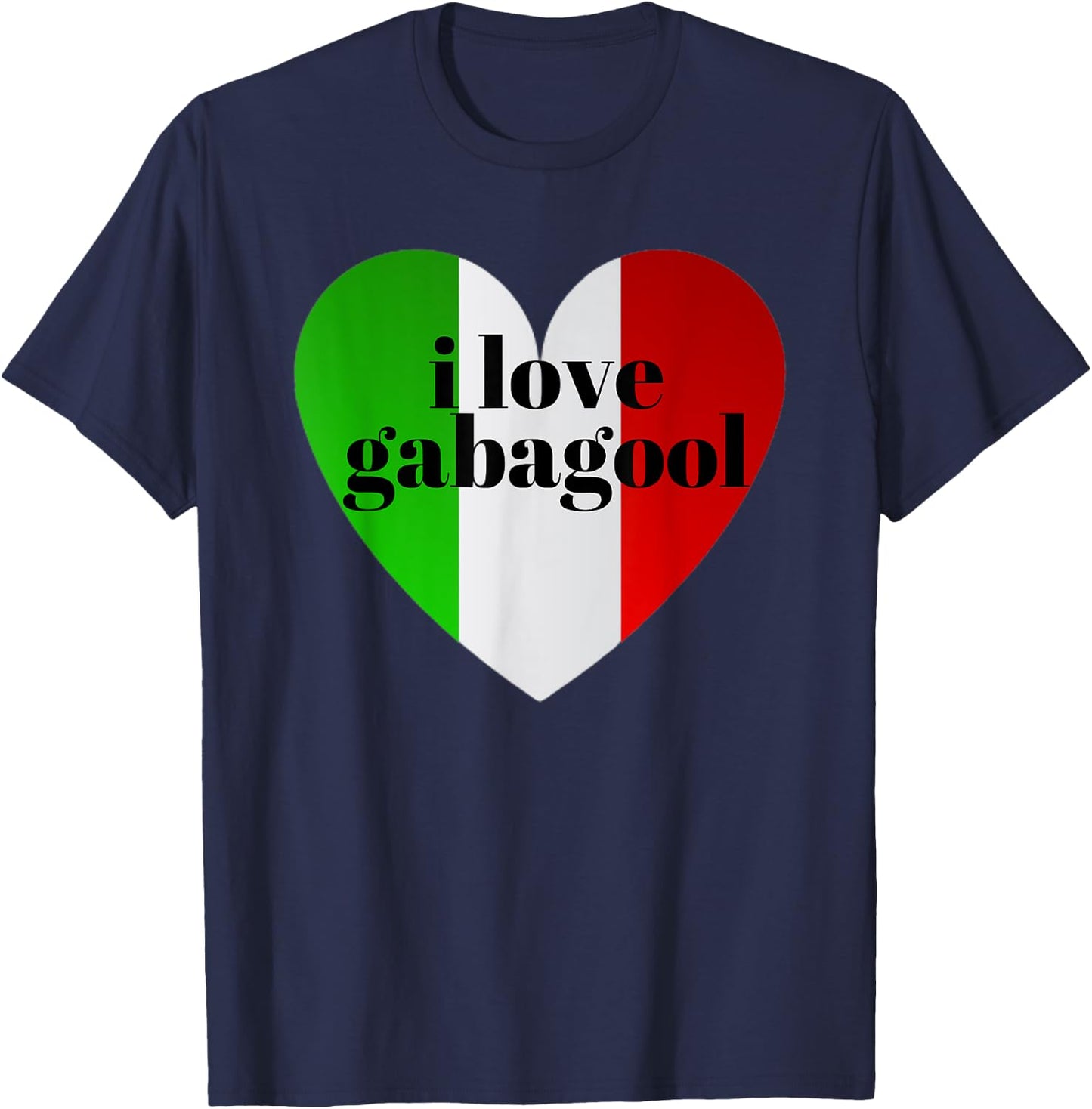 Funny I Love Gabagool Italian Flag Coldcut Humor Slang Men T-Shirt - T-Shirt | Navy