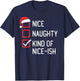 Nice Naughty List Kind Of Nice-ish Christmas T-Shirt - T-Shirt | Navy