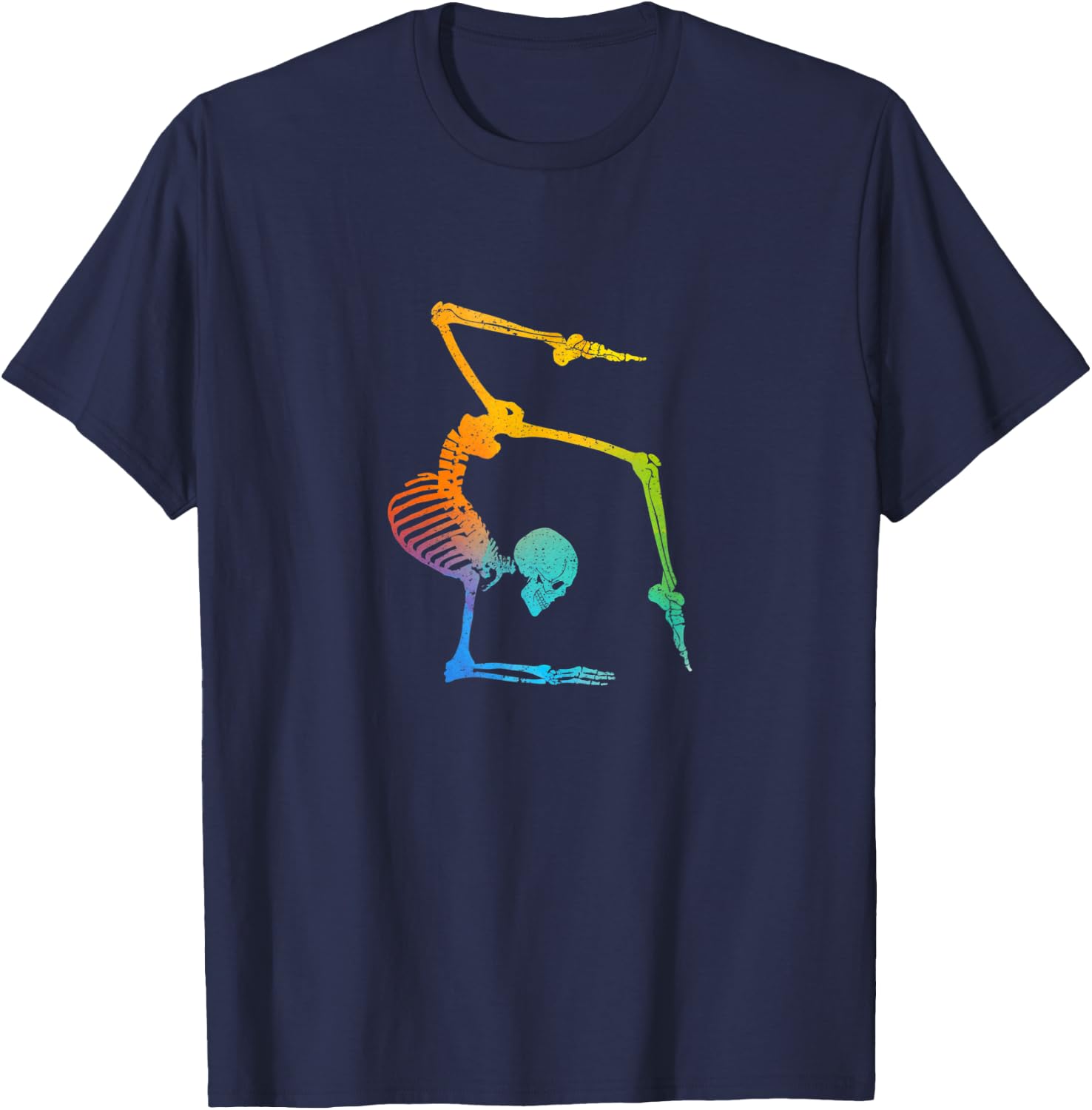 Funny Gymnastics Skeleton Gymnast Tumbling Coach Halloween T-Shirt - T-Shirt | Navy