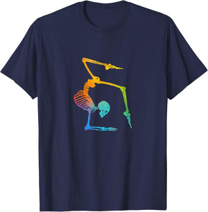 Funny Gymnastics Skeleton Gymnast Tumbling Coach Halloween T-Shirt - T-Shirt | Navy