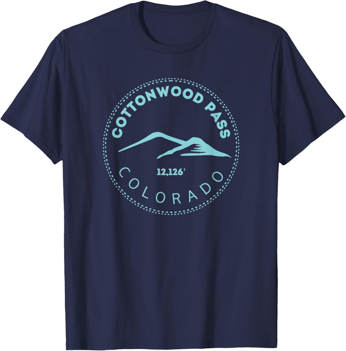 Cottonwood Mountain Pass Colorado Elevated T-Shirt - T-Shirt | Navy