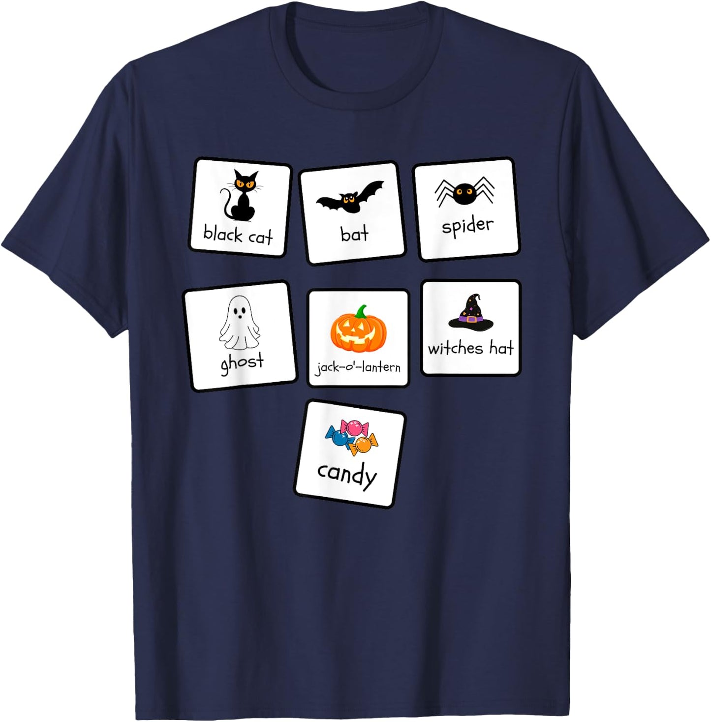 ABA Halloween Special Education Teacher Behavior Analyst AAC T-Shirt - T-Shirt | Navy