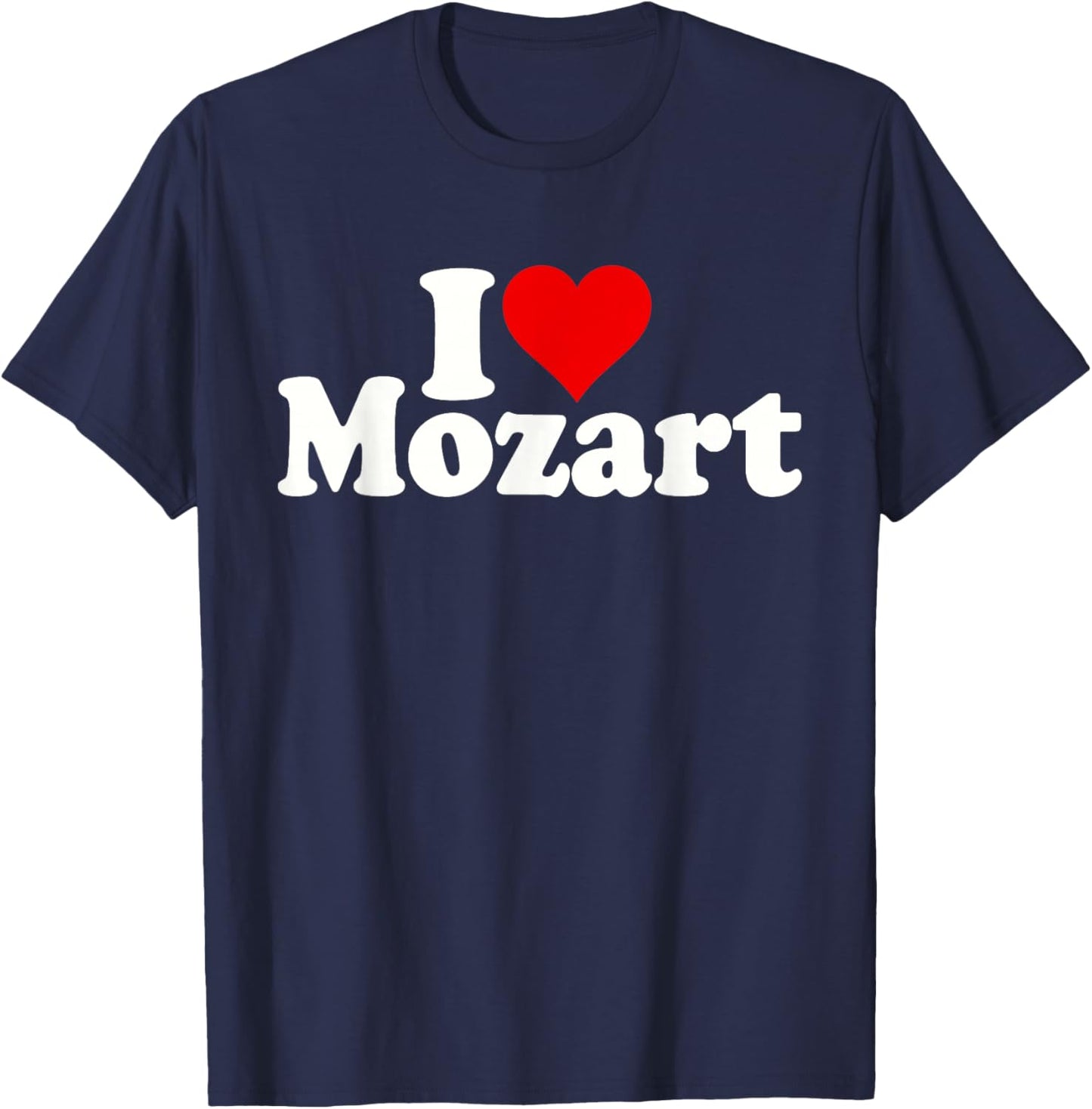 I Love Heart Mozart T-Shirt - T-Shirt | Navy