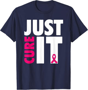 Just Cure It Breast Cancer Awareness T-Shirt - T-Shirt | Navy