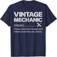 Vintage Mechanic Noun T-Shirt - T-Shirt | Navy