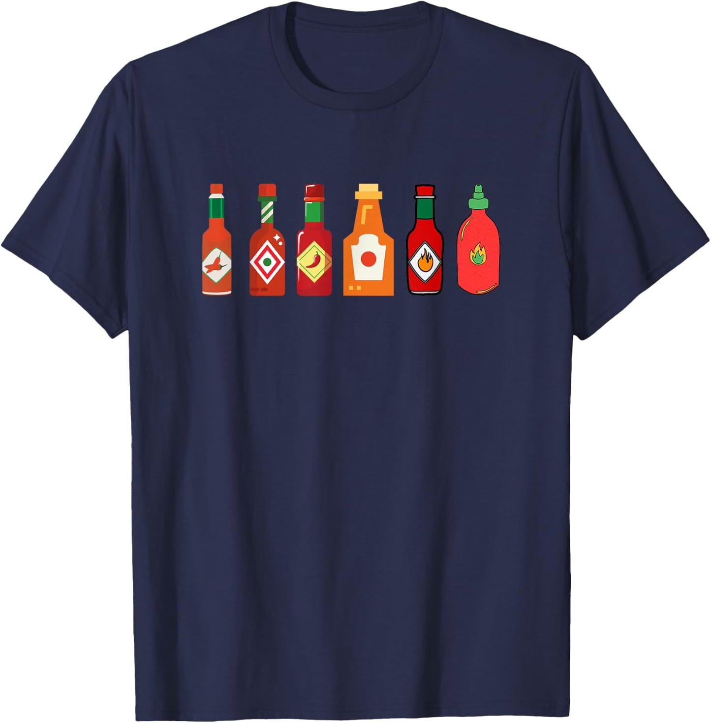 Spicy Sauce Foodie Spicy Hot Mexican Food T-Shirt - T-Shirt | Navy