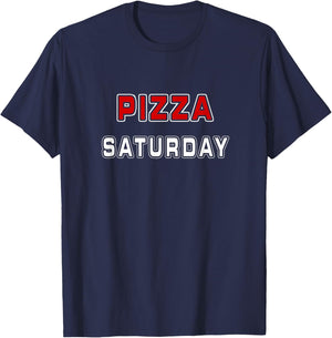 Pizza Saturday Funny Every Day Employee Delivery Pizza Lover T-Shirt - T-Shirt | Navy