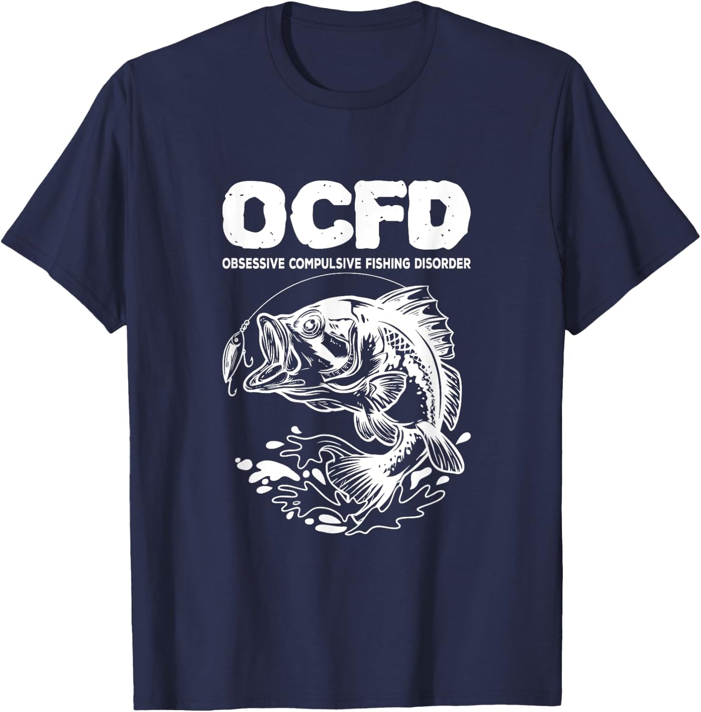 OCFD Obsessive Compulsive Fishing Disorder Fishing Carp T-Shirt - T-Shirt | Navy
