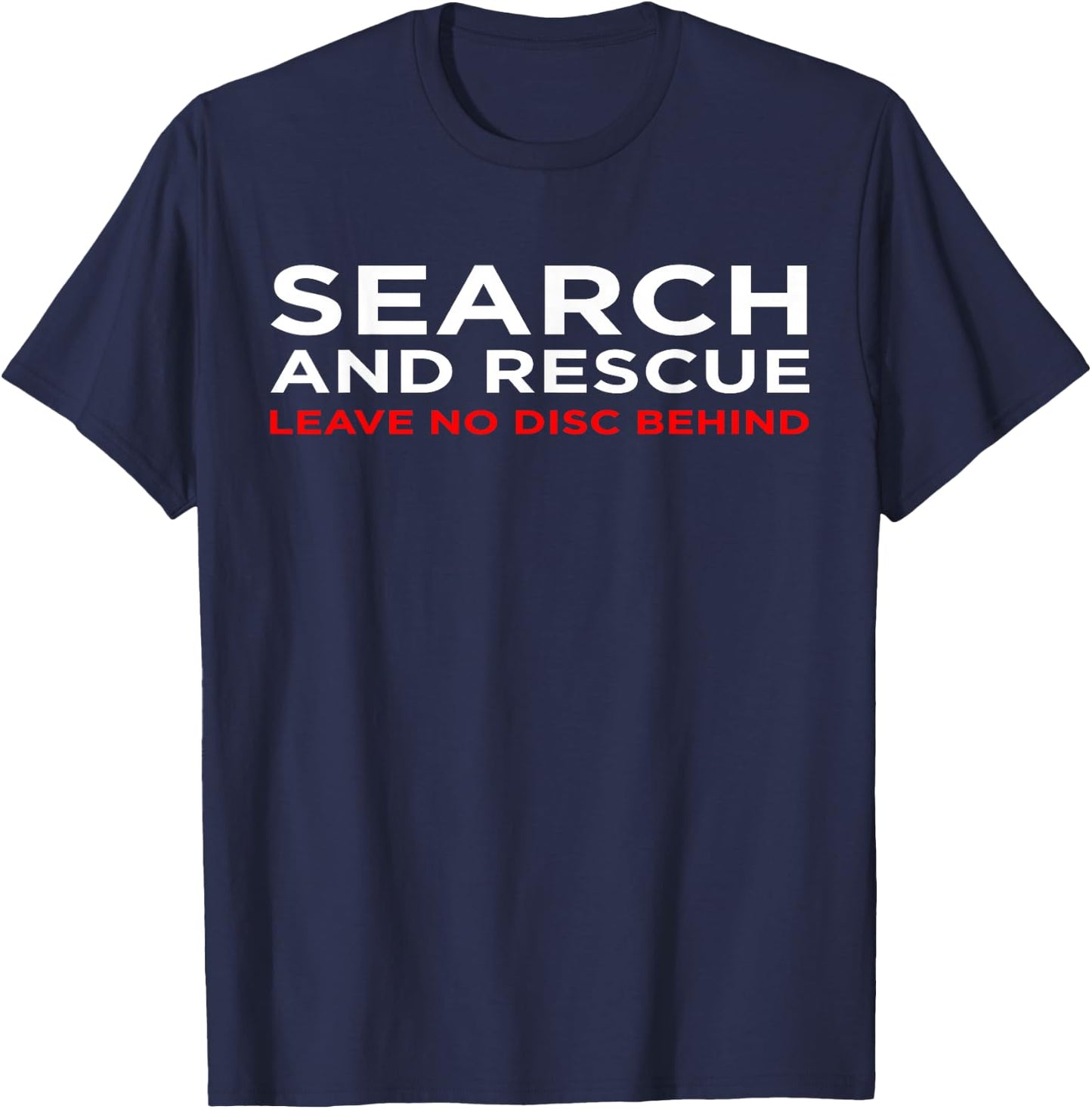 Funny Disc Golf | Retro Frisbee | Search & Rescue T-Shirt - T-Shirt | Navy