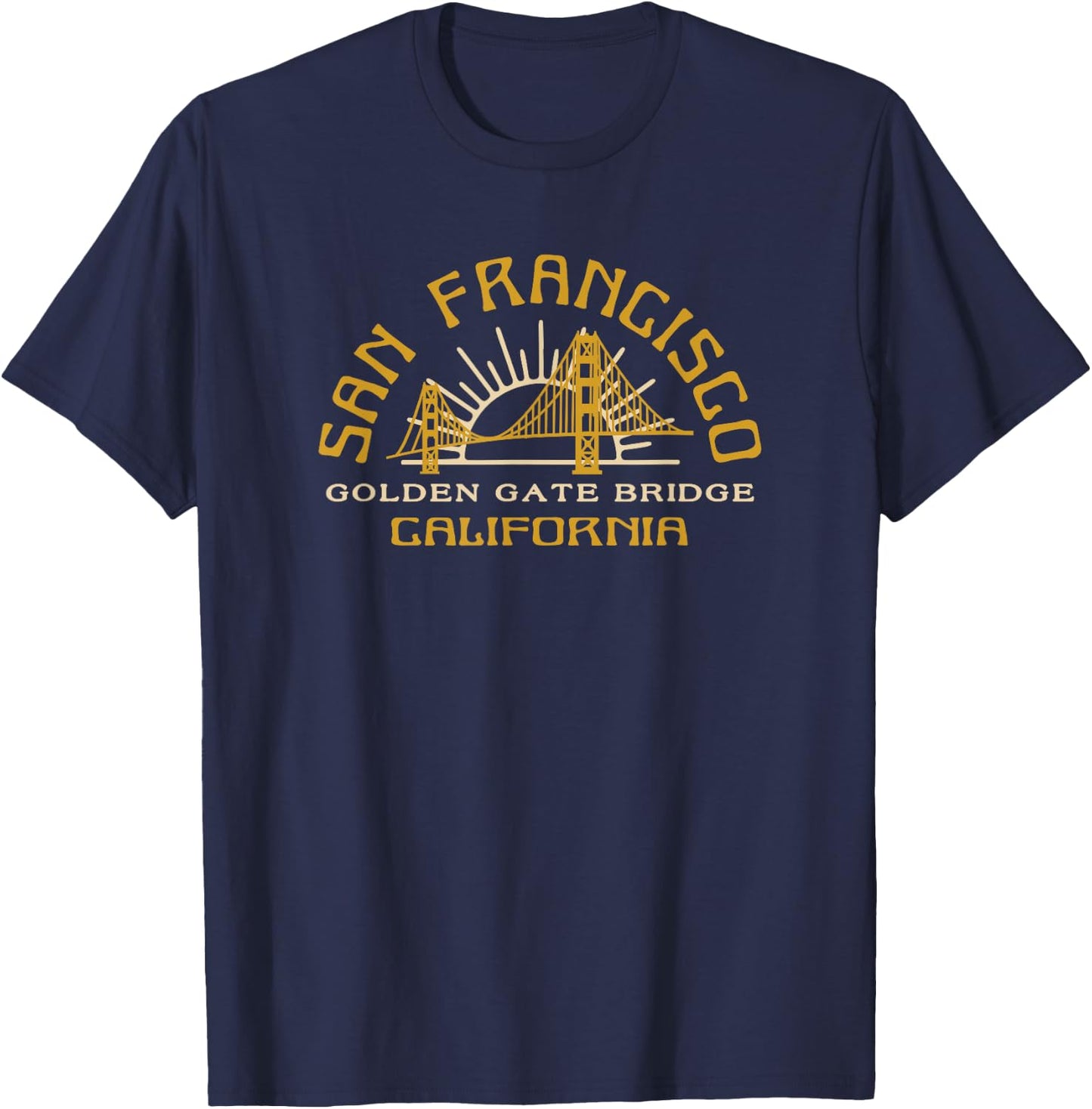 San Francisco Golden Gate Bridge California T-Shirt - T-Shirt | Navy
