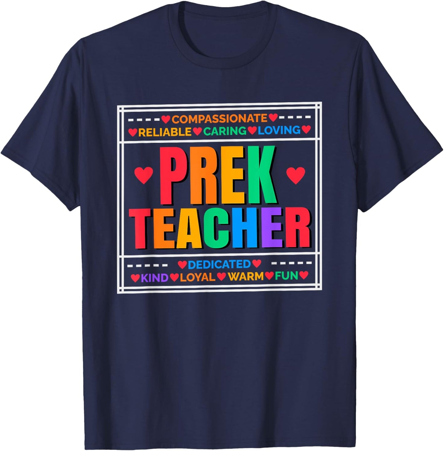 Prek Teacher and Pre Kindergarten Teacher Men Women T-Shirt - T-Shirt | Navy