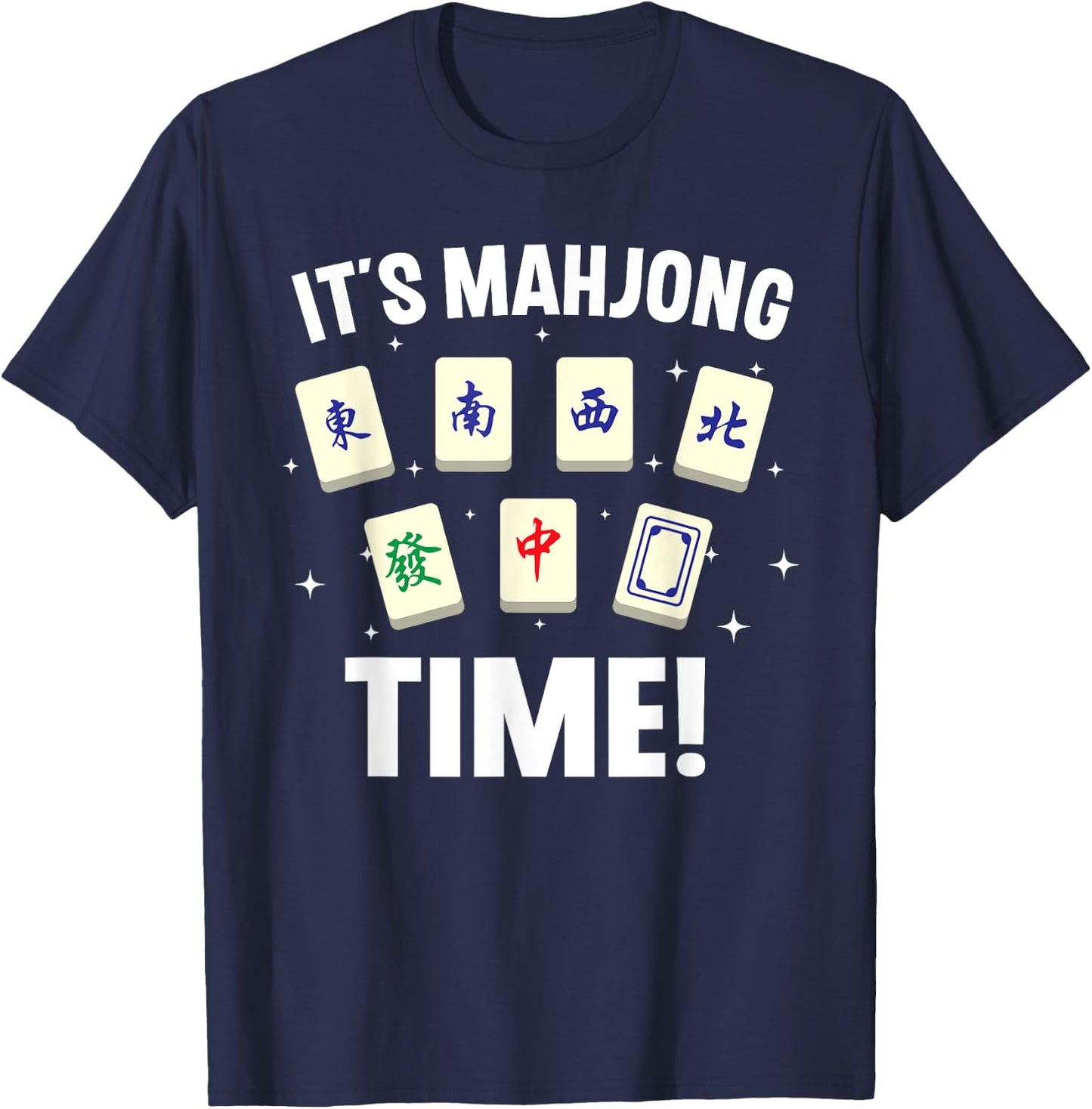 Funny Mahjong Design Women Mahjong Game Player Lover T-Shirt - T-Shirt | Navy