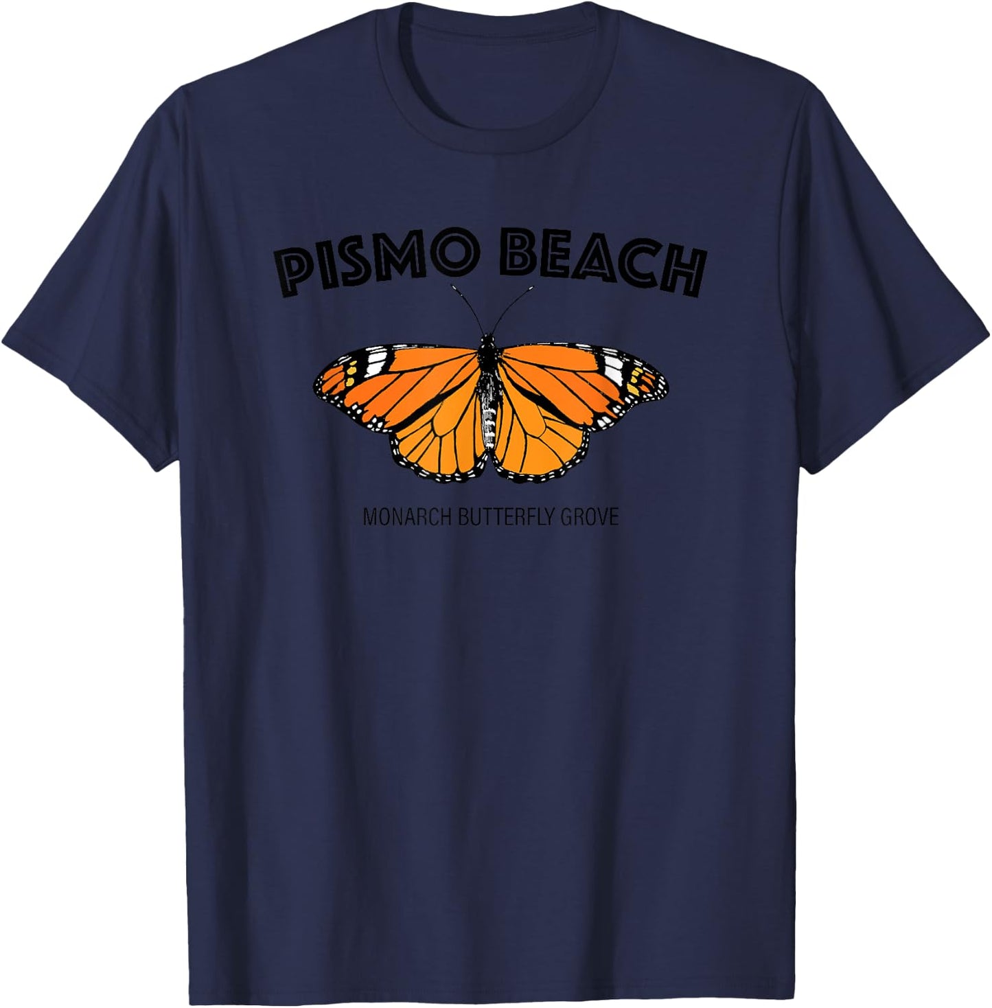 Pismo Beach California Monarch Butterfly Migration T-Shirt - T-Shirt | Navy
