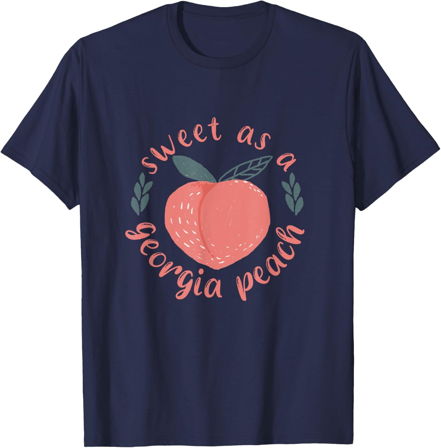 Funny Sweet As Georgia Peach T-Shirt - T-Shirt | Navy