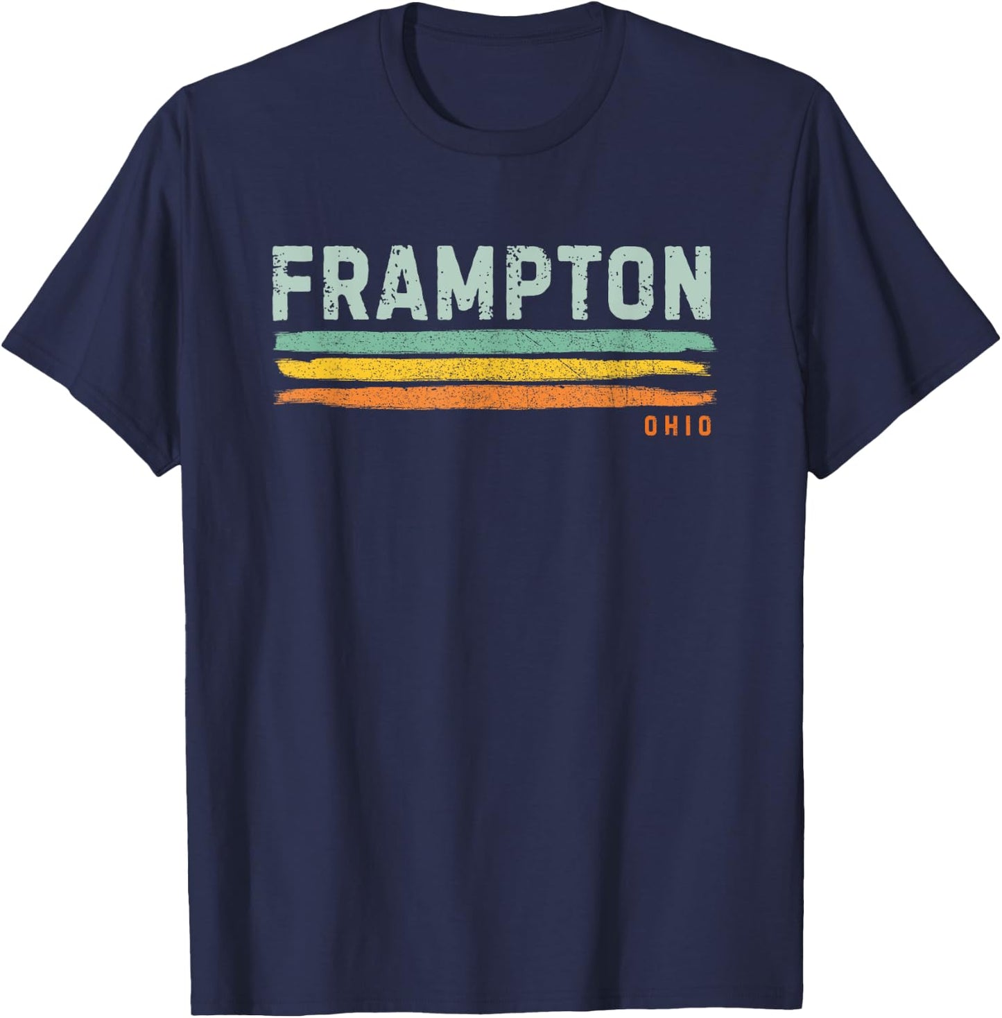 Vintage Stripes Frampton OH T-Shirt - T-Shirt | Navy